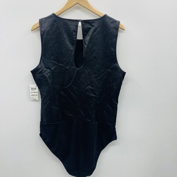 INC International Concepts Womens XXL Faux Leather Bodysuit in Black $50 118 - Picture 6 of 10